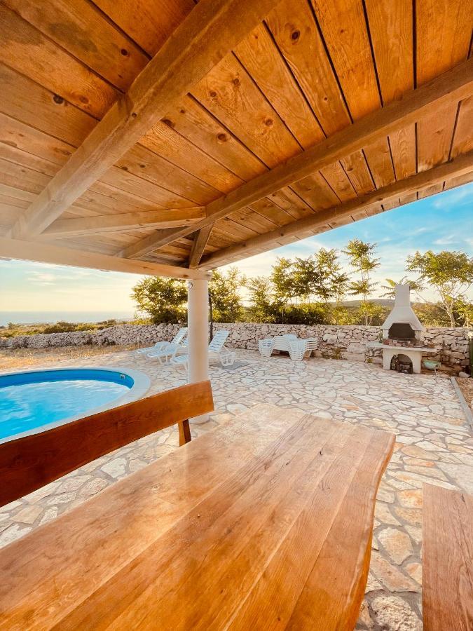 Beautiful Secluded Area Near Novalja Vacation House With Pool And Sea View Villa Lara エクステリア 写真